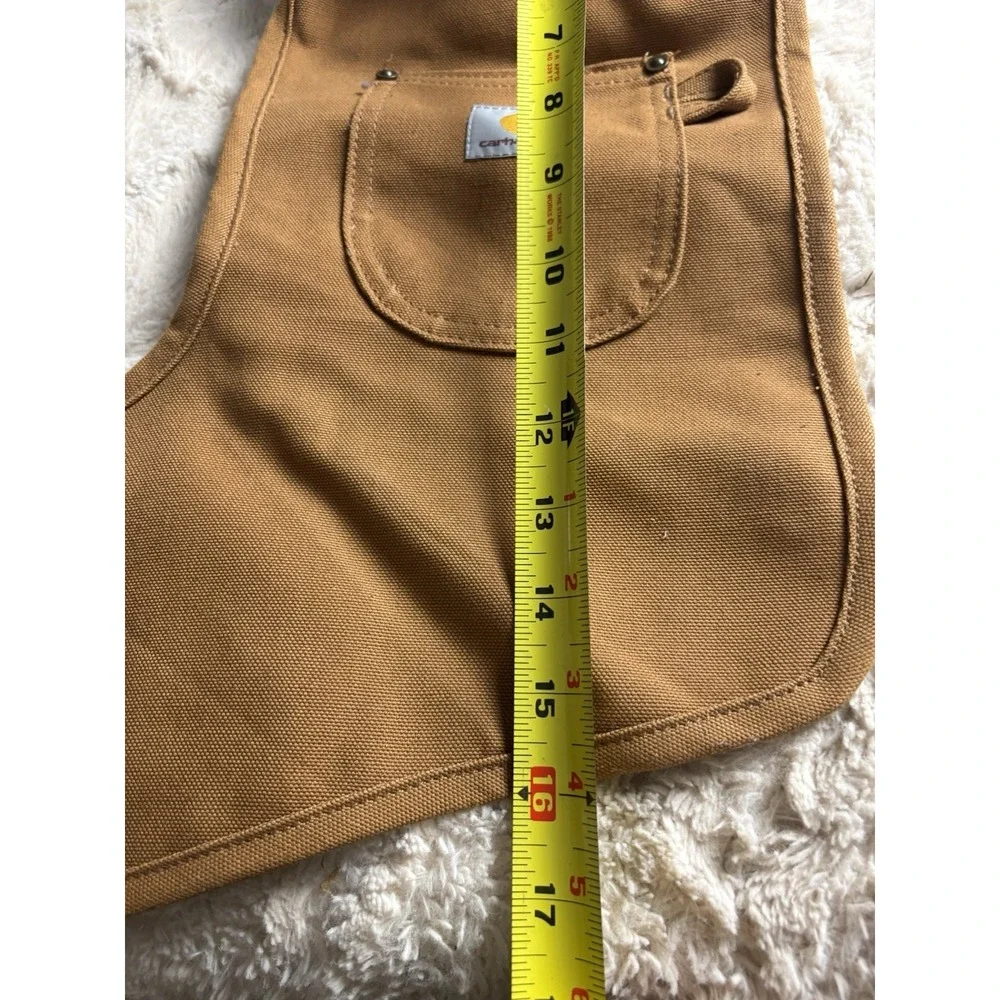 CARHARTT Christmas Stocking Brown Duck Canvas White Sherpa Cuff‎ Man Gift NWOT